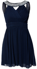 ELISE RYAN - Trim Cross Front Dress Blue - Rent Designer Dresses at Girl Meets Dress