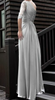 ELLIOT CLAIRE - Jewelled Silver Gown - Designer Dress hire