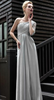 ELLIOT CLAIRE - Jewelled Silver Gown - Designer Dress hire