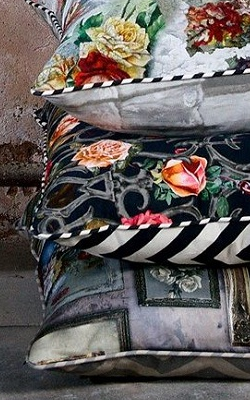 Emily Humphrey - Rose Trellis Cushion - Designer Dress hire