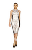 ROLAND MOURET - Satin Crepe Ruffle Dress - Designer Dress hire 