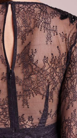 FOR LOVE & LEMONS - Daisy Black Lace Gown - Designer Dress hire