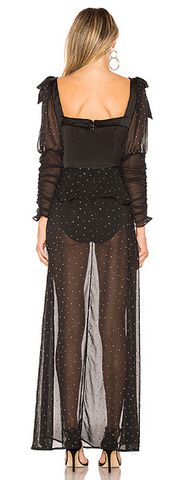 FOR LOVE & LEMONS - Lucky Dice Maxi Dress - Designer Dress hire