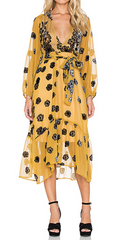 FOR LOVE & LEMONS - Heather Scarf Dress Mustard - Rent Designer Dresses at Girl Meets Dress