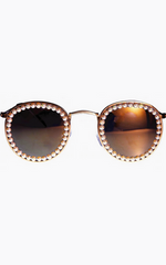 FREDA BANANA - Vic Gold Sunglasses - Designer Dress Hire