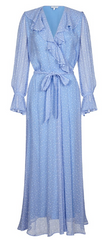 GHOST - Su Dress Blue - Rent Designer Dresses at Girl Meets Dress