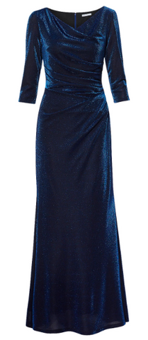 GINA BACCONI - Clara Metallic Maxi Dress - Designer Dress hire