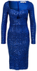GLAMOROUS - Long Sleeve Sequin Dress Blue - Designer Dress hire