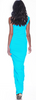 GORGEOUS COUTURE - The Bailey Maxi Turquoise - Designer Dress hire