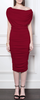 GORGEOUS COUTURE - Paloma Midi Dress Oxblood - Designer Dress hire