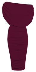 GORGEOUS COUTURE - Paloma Midi Dress Oxblood - Rent Designer Dresses at Girl Meets Dress