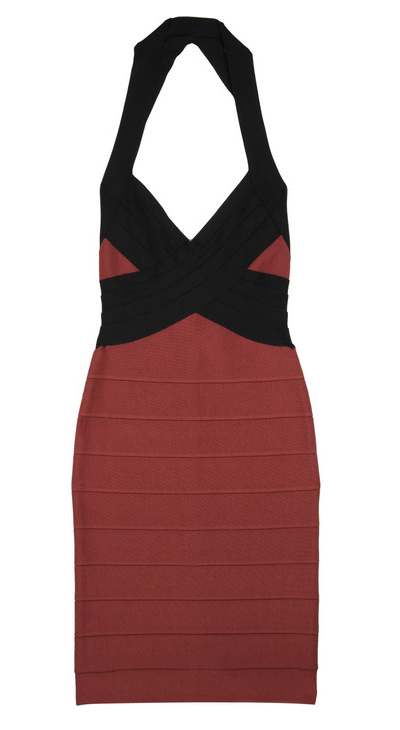 Halter neck bandage dress cheap