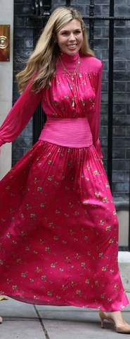 HARMUR - Ditsy Floral Fuschia Dress - Designer Dress hire