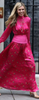 HARMUR - Ditsy Floral Fuschia Dress - Designer Dress hire