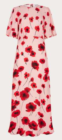 GHOST - Iris Dress Red Poppy - Designer Dress hire