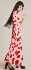 GHOST - Iris Dress Red Poppy - Rent Designer Dresses at Girl Meets Dress