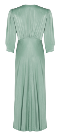 GHOST - Madison Satin Sage Dress - Designer Dress hire