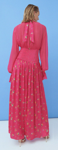 HARMUR - Ditsy Floral Fuschia Dress - Designer Dress hire
