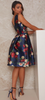 CHI CHI LONDON - Midi Skater Dress Navy - Designer Dress hire