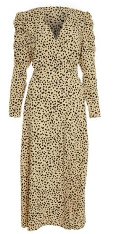 QUIZ - Stone Animal Midi Dress - Designer Dress hire