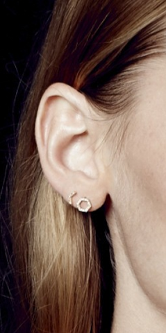 ASTLEY CLARKE - Honeycomb Diamond Stud Earrings - Designer Dress hire
