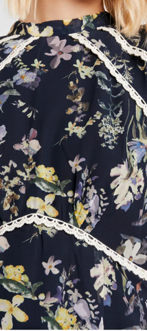 HOPE AND IVY - Cocktail Floral Dress - Designer Dress hire