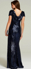 HOTSQUASH - Navy Fishtail Cowl Gown - Designer Dress hire