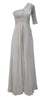 ELLIOT CLAIRE - Jewelled Silver Gown - Designer Dress hire