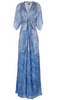 BEULAH - Ophelia Blue Ruffle Dress - Designer Dress hire 