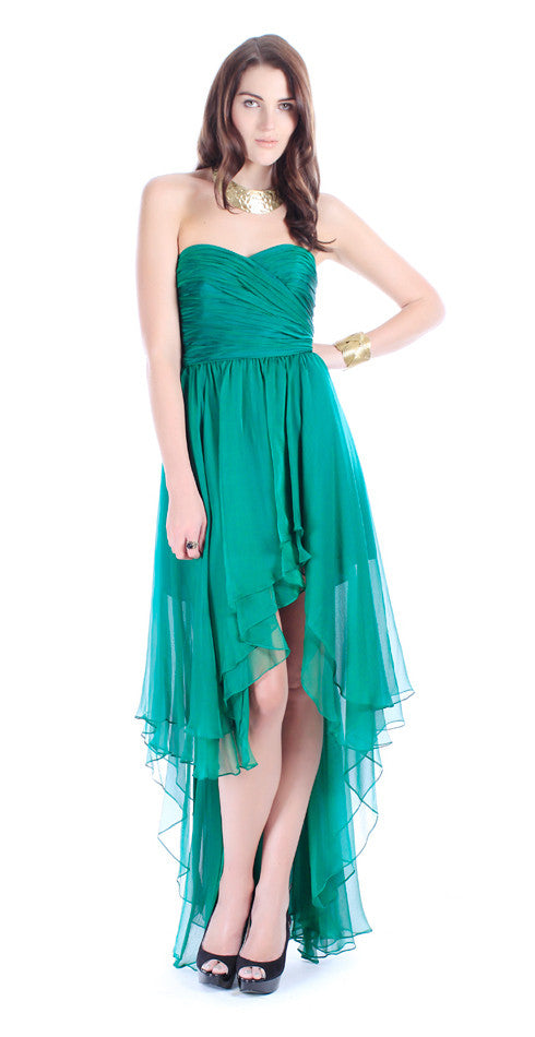 Ivy Emerald Gown | Rent strapless evening dress UK  Girl Meets Dress