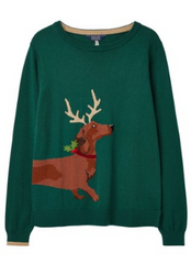 JOULES - Dachshund Crew Neck Jumper - Designer Dress Hire