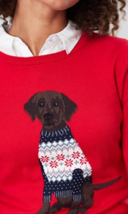 JOULES - Red Miranda Jumper - Designer Dress hire