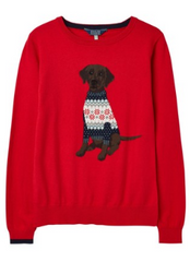 JOULES - Red Miranda Jumper - Designer Dress Hire