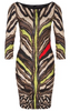 ROBERTO CAVALLI - Beige Animal Dress - Designer Dress hire