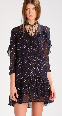 ROBERTO CAVALLI - Dotted Ruffle Dress - Designer Dress hire