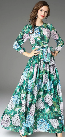 princess polly baby blue dress Hydrangea Flower Print Maxi Dress → Juliet Dunn London