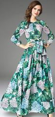 KAIMILAN - Hydrangea Print Maxi Dress - Rent Designer Dresses at Girl Meets Dress