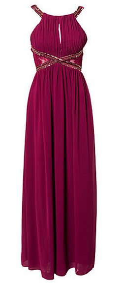 little mistress purple maxi dress Little Mistress asymmetric maxi wrap dress in pink polka dot