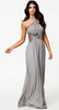 LITTLE MISTRESS - Wrap Front Dress Silver - Designer Dress hire