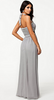 LITTLE MISTRESS - Wrap Front Dress Silver - Designer Dress hire