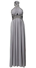 LITTLE MISTRESS - Wrap Front Dress Silver - Rent Designer Dresses at Girl Meets Dress