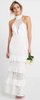 ARIELLA - Cardi Silver Maxi Dress - Designer Dress hire 