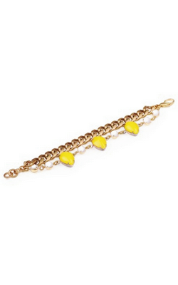 LULU FROST - Teardrop Bracelet Yellow - Designer Dress hire