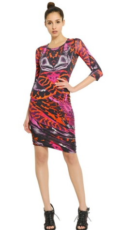 Jupe Alexander McQueen Printemps/été 2009 - Imprimé Kaléidoscope Cristal, Soie/laine, Taille 46 IT - Neuf Avec étiquettes