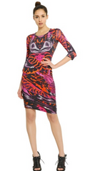 McQ ALEXANDER MCQUEEN - Sleeved Kaleidoscope Dress - Designer Dress Hire