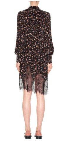 ALEXANDER MCQUEEN - Floral Lace Hem Dress - Designer Dress hire