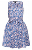 ADRIANNA PAPELL - Waterfall Skirt Floral Dress - Designer Dress hire 