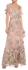 MARCHESA NOTTE - Metallic Embroidered Tulle Gown - Designer Dress hire