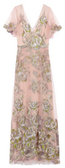 MARCHESA NOTTE - Metallic Embroidered Tulle Gown - Rent Designer Dresses at Girl Meets Dress