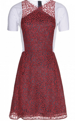 carven red lace dress Dress Carven Red size 40 FR in Polyester